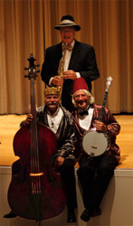The band on stage at Albright-Knox Art Gallery